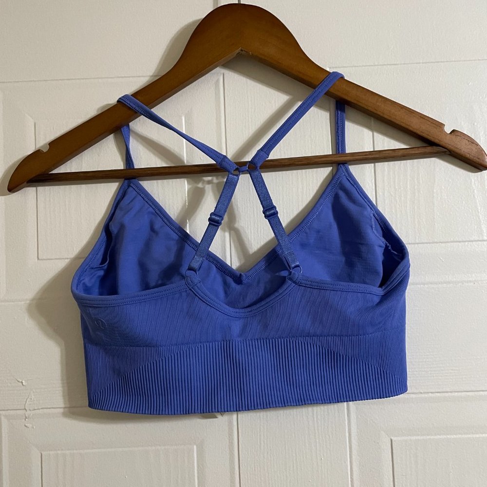 Lululemon Blue Sports Bra, Size 6 - Picture 4 of 4